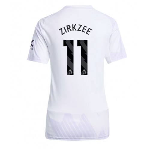 Stroje piłkarskie Manchester United Joshua Zirkzee #11 Koszulka Wyjazdowej dla damskie 2025-26 Krótki Rękaw
